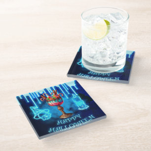 Dessous-de-verre En Verre Joyeux Cocktail de bonbons Halloween