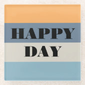 Dessous-de-verre En Verre Joyeux Jour (Devant)