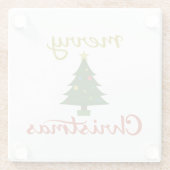 Dessous-de-verre En Verre Joyeux Noël+Création d'arbre (Dos)