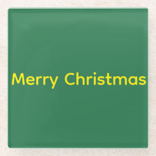 Dessous-de-verre En Verre Joyeux Noël vert