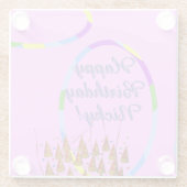 Dessous-de-verre En Verre Joyeux nom d'anniversaire (Dos)