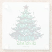 Dessous-de-verre En Verre Joyeux sapin de Noël (Dos)