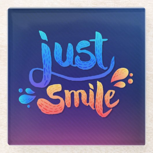 Dessous-de-verre En Verre Juste sourire (Devant)