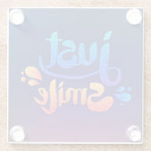 Dessous-de-verre En Verre Juste sourire (Dos)