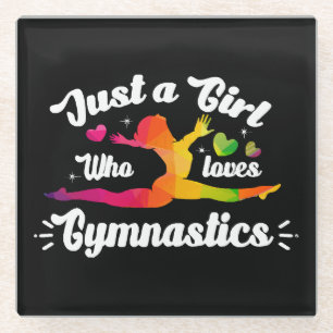 Dessous-de-verre En Verre Juste une fille qui aime la gymnastique