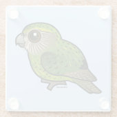 Dessous-de-verre En Verre Kakapo de Birdorable (Dos)