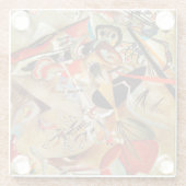 Dessous-de-verre En Verre Kandinsky Composition Peinture Abstraite (Dos)