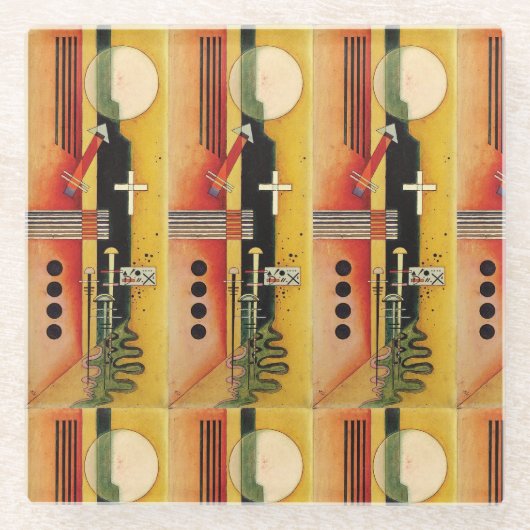 Dessous-de-verre En Verre Kandinsky Moderne peinture Abstraite (Devant)