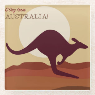 Dessous-de-verre En Verre Kangaroo externe