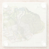 Dessous-de-verre En Verre Kauai, Hawaï (Dos)