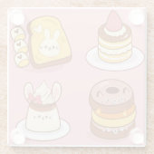 Dessous-de-verre En Verre Kawaii (Dos)