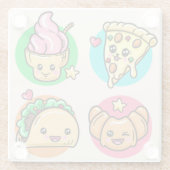 Dessous-de-verre En Verre Kawaii (Dos)