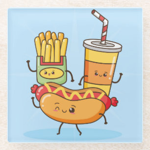 Dessous-de-verre En Verre Kawaii