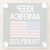 Dessous-de-verre En Verre Keep America Trumpless III (Dos)