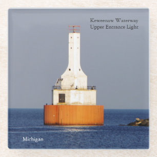 Dessous-de-verre En Verre Keweenaw Waterway Upper Entrance Light 2023