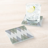 Dessous-de-verre En Verre Khaki triangles (Incliné)