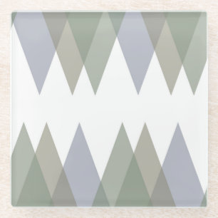 Dessous-de-verre En Verre Khaki triangles
