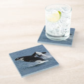 Dessous-de-verre En Verre Killer whales (Incliné)