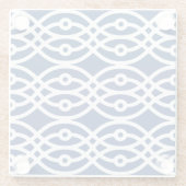 Dessous-de-verre En Verre Kimono, bleu marine et blanc (Dos)