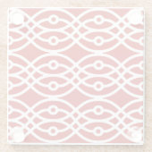 Dessous-de-verre En Verre Kimono imprimé, rouge foncé et blanc (Dos)