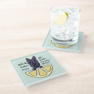 Dessous-de-verre En Verre KiniArt Scottie Life Lemons