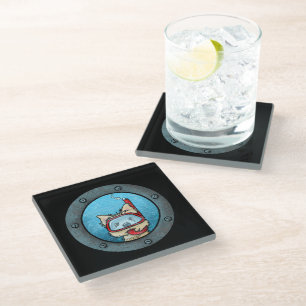 Dessous-de-verre En Verre KiniArt Snorkeling Cairn Terrier