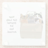 Dessous-de-verre En Verre Kit d'entrée Lady Cat (Dos)