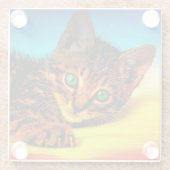 Dessous-de-verre En Verre Kitten (Dos)