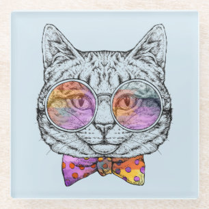 Dessous-de-verre En Verre Kitty sage KAT