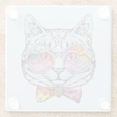 Dessous-de-verre En Verre Kitty sage KAT (Dos)