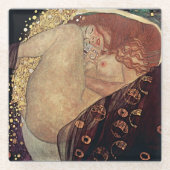 Dessous-de-verre En Verre Klimt Danae Gold Art Glass Coaster (Devant)