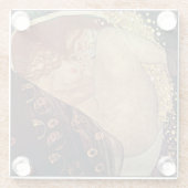 Dessous-de-verre En Verre Klimt Danae Gold Art Glass Coaster (Dos)