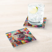Dessous-de-verre En Verre Koala Clown (Incliné)