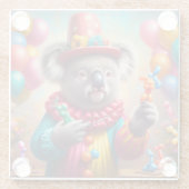 Dessous-de-verre En Verre Koala Clown (Dos)