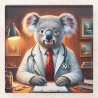 Dessous-de-verre En Verre Koala Doctor