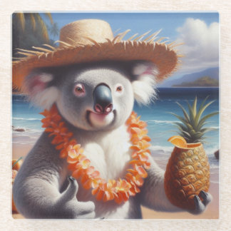 Dessous-de-verre En Verre Koala Luau