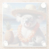 Dessous-de-verre En Verre Koala Luau (Dos)