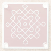 Dessous-de-verre En Verre Kolam Rangoli (Dos)