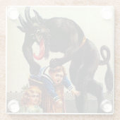 Dessous-de-verre En Verre Krampus Enfants en panier Noël Noël Noël Noël Noël (Dos)
