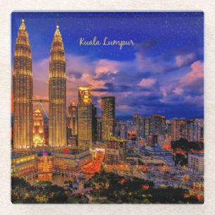 Dessous-de-verre En Verre Kuala Lumpur skyline