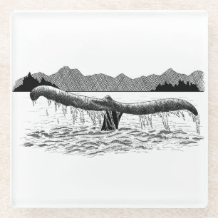 Dessous-de-verre En Verre La baleine