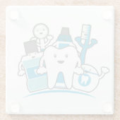 Dessous-de-verre En Verre La bande propre de dents (Dos)