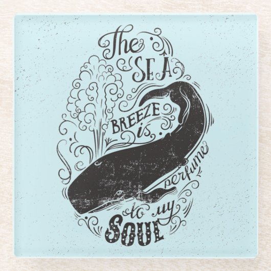 Dessous-de-verre En Verre La brise marine est parfum (Devant)