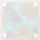 Dessous-de-verre En Verre La bulle psychédélique éclate les marguerites Abst (Dos)