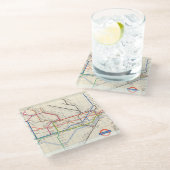 Dessous-de-verre En Verre La carte souterraine de Londres (Incliné)