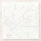 Dessous-de-verre En Verre La carte souterraine de Londres (Dos)