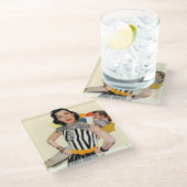 Dessous-de-verre En Verre La Dame A Été Insultée (Incliné)