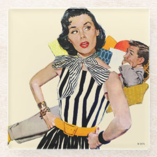 Dessous-de-verre En Verre La Dame A Été Insultée