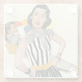 Dessous-de-verre En Verre La Dame A Été Insultée (Dos)