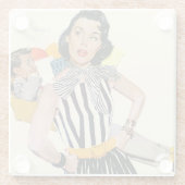 Dessous-de-verre En Verre La Dame A Été Insultée 2 (Dos)